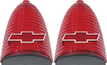 1955 Chevy Bel Air, 150, 210, Nomad; Tail Lamp Lenses; with Chrome Red Bow Tie; Pair