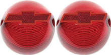 1956 Chevy Bel Air, 150, 210, Nomad; Tail Lamp Lenses; with Red Bow Tie; Pair