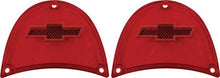 1957 Chevy Bel Air, 150, 210, Nomad; Tail Lamp Lenses; with Red Bow Tie; Pair