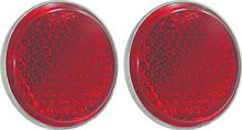 1956 Chevrolet Bel Air, 150, 210, Nomad, Sedan Delivery; Round Rear Lamp Reflectors; Red; Pair