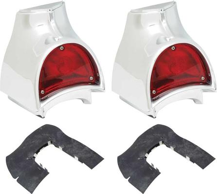 1957 Chevrolet Bel Air, 150, 210, Nomad; Tail Lamp Assemblies; Pair; Made in the USA