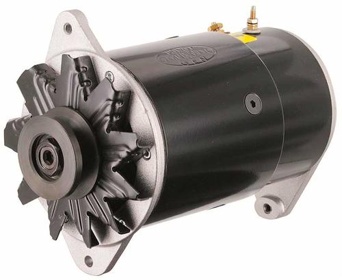 Powergen 12 Volt Alternator Black Long With 7.13" Mounting, with Dash Light Terminal