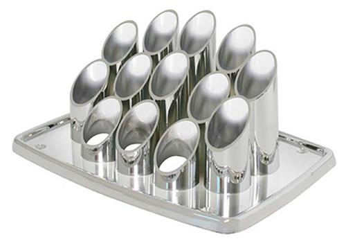 1955-57 Chevy Bel Air, 150, 210; Pipe Organ Universal Speaker Covers; 5" x 7" or 6" x 9"; ABS Chrome