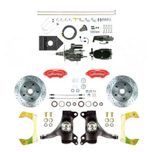 The Right Stuff 1960-62 GM Truck 2" Drop Hydraulic Assist Front Disc Conv, Red Wilwood Calipers - (THB6015DZYP)