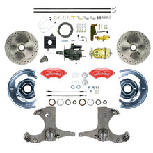 The Right Stuff 60-62 GM Truck Hydraulic Assist Front Disc Brake Conv. Kit, Red Wilwood Calipers - (THB6016ZP)