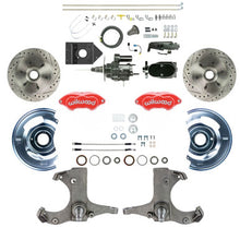 The Right Stuff 1960-62 GM Truck/Sub, Hydraulic Assist Front Disc Brake Kit Red Wilwood Calipers - (THB6016ZYP)