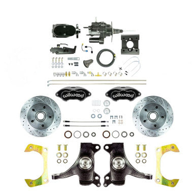 The Right Stuff 1963-66 GM Truck 2" Drop Black Hydraulic Assist Disc Conv Black Wilwood Calipers - (THB6325DBYP)