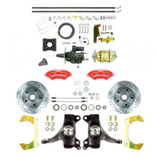 The Right Stuff 1963-66 Chevy Truck, 2" Drop, Hydro Boost Disc Brake Conv Red Wilwood Calipers - (THB6325DZP)
