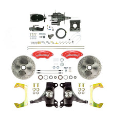 The Right Stuff 63-66 GM Truck/Sub 2" Drop Black Hydraulic Assist Disc Conv Red Wilwood Caliper - (THB6325DZYP)