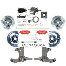 The Right Stuff 1963-66 GM Truck/Sub Black Hydraulic Assist Disc Brake Conv Red Wilwood Calipers - (THB6325ZYP)