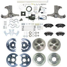 The Right Stuff 63-66 GM Truck 2WD, Chrome Hydraulic Assist 4-Wheel Disc, Black Wilwood Calipers - (THB6356BXP)
