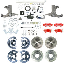 The Right Stuff 63-66 GM Truck 2WD, Chrome Hydraulic Assist 4-Wheel Disc, Red Wilwood Calipers - (THB6356ZXP)