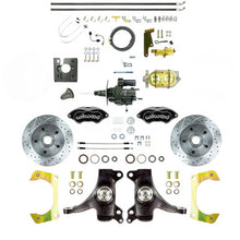 The Right Stuff 67-70 Chevy Truck 2" Drop Hydraulic Assist Front Disc Conv, Blk Wilwood Calipers - (THB6725DBP)