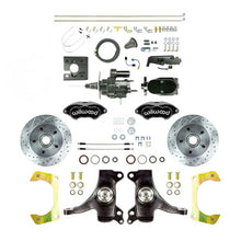 The Right Stuff 1967-70 GM Truck 2" Drop Blzck Hydraulic Assist Front Conv, Blk Wilwood Calipers - (THB6725DBYP)