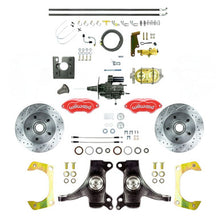 The Right Stuff 67-70 Chevy Truck 2" Drop Hydraulic Assist Front Disc Kit, Red Wilwood Calipers - (THB6725DZP)