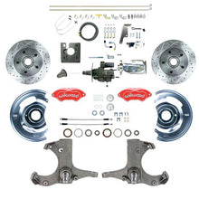 The Right Stuff 67-70 Chevy C10/15 Truck Chrome Hydraulic Assist Front Conv Red Wilwood Calipers - (THB6725ZXP)