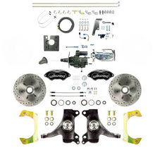 The Right Stuff 1967-70 GM Truck 2" Drop Chrome Hydraulic Assist Disc Kit, Blk Wilwood Calipers - (THB6726DBXP)