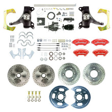 The Right Stuff 67-70 GM Truck 2" Drop, Hydraulic assist 4-Wheel Disc Kit, Red Wilwood Calipers - (THB6756DZYP)