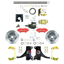 The Right Stuff 1971-72 C10 Truck 2" Drop Hydraulic Assist Disc Brake Kit Red Wilwood Calipers - (THB7125DZP)