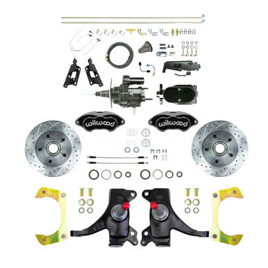The Right Stuff 73-87 GM C10/15 Truck 2" Drop Black Hydraulic Assist Disc Black Wilwood Calipers - (THB7325DBYP)