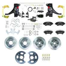 The Right Stuff 73-87 C10 Truck 2" Drop Black Hydraulic Assist 4-Wheel Disc Blk Wilwood Calipers - (THB7355DBYP)