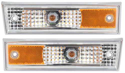 1981-91 Chevy, GMC Pickup, Blazer, Jimmy, Suburban; Custom Side Marker Light Set; w/Bulbs; Pair
