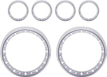 5" / 2-1/16" 6 Piece Billet Aluminum Gauge Bezel Set With Holes