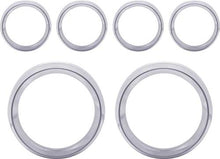 5" / 2-5/8" 6 Piece Billet Aluminum Gauge Bezel Set Without Holes