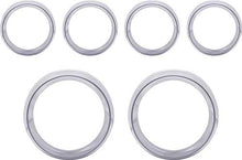 3-3/8" / 2-1/16" 6 Piece Billet Aluminum Gauge Bezel Set Without Holes