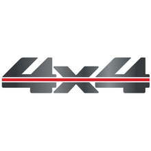 Trim Parts 1988-2000 Chevy/GMC Truck 4x4 Decal, Dark Gray with Red Stripe - Pair - (TPG-9007)