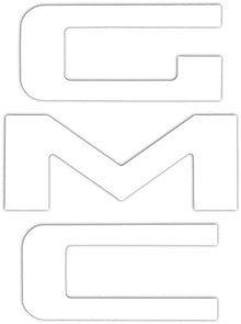 Trim Parts 1967-87 Chevy Stepside "GMC" Letter set - White - (TPG-9107)