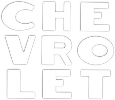 Trim Parts 1947-53 Chevy Stepside "Chevrolet" Letter set - White - (TPG-9111)