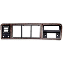 1973-79 Ford Truck, 1978-79 Bronco; Instrument Cluster Bezel; With Factory AC Vent; Black and Woodgrain Finish