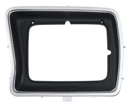 1978-79 Ford F-Series Truck / Bronco; Headlamp Bezel; F-150/F-250/F-350; Rectangular; Argent Silver With Dark Accent Pai