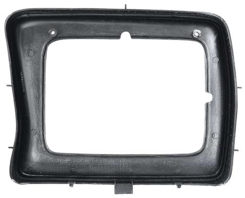 1978-79 Ford F150F,250F,F350 Pickup, Bronco; Headlamp Bezel; Rectangular; Argent Silver with Dark Accent Paint; RH Passenger Side