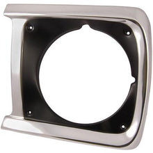 1970-72 Ford F-Series Pickup; Headlamp Bezel; Anodized Aluminum; Black Painted Accent; LH Driver Side