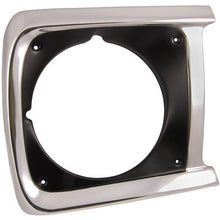1970-72 Ford F-Series Pickup; Headlamp Bezel; Anodized Aluminum; Black Painted Accent; RH Passenger Side