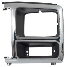 1980-86 Ford F-Series Truck / Bronco; Headlamp Bezel;  F-150 / F-250 / F-350; Chrome/Black; LH