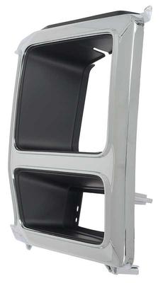 1980-86 Ford F-Series Truck / Bronco; Headlamp Bezel;  F-150 / F-250 / F-350; Chrome/Black; LH
