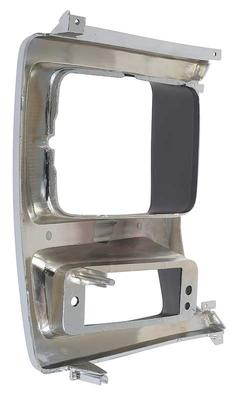 1980-86 Ford F-Series Truck / Bronco; Headlamp Bezel;  F-150 / F-250 / F-350; Chrome/Black; LH