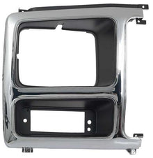 1980-86 Ford F-Series Truck / Bronco; Headlamp Bezel;  F-150 / F-250 / F-350; Chrome/Black; RH