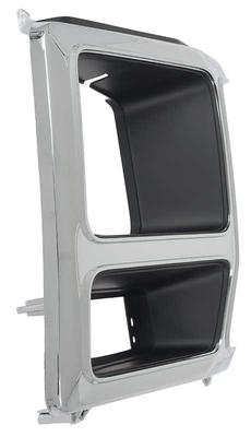 1980-86 Ford F-Series Truck / Bronco; Headlamp Bezel;  F-150 / F-250 / F-350; Chrome/Black; RH