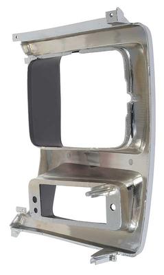 1980-86 Ford F-Series Truck / Bronco; Headlamp Bezel;  F-150 / F-250 / F-350; Chrome/Black; RH