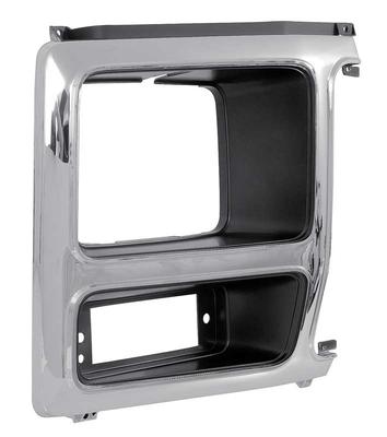 1980-86 Ford F-Series Truck/Bronco; Headlamp Bezel; RH; Chrome / Dark Argent