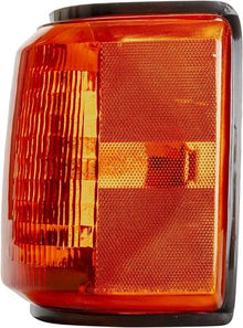 1987-91 Ford F-100, F-250, F-350, Bronco; Park Lamp Assembly; Amber; Black w/ Bright Trim; RIght Side