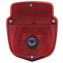 1948-66 Ford F-Series Truck; Shield-Style Tail Lamp Assembly; Stainless; Blue Dot Lens; F-100; RH