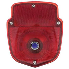1948-66 Ford F-Series Pickup; Tail Lamp Assembly; Shield-Style; Chrome Housing; Blue Dot Lens; RH Passenger Side