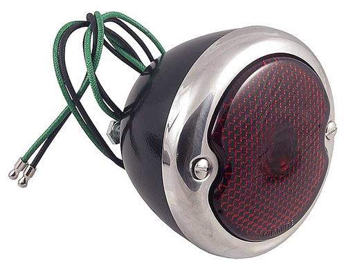 1933-52 Ford Car, Truck; Tail Lamp Assembly; Duolamp Style 12 volt; Black; RH Passenger Side