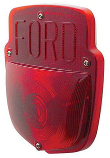 1948-66 F-Series Flareside Truck; Shield Tail Lamp Lens; Red Ford Block Lettering