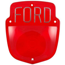 1948-66 Ford F-Series Flareside Truck; Shield Tail Lamp Lens; Chrome FORD Block Lettering